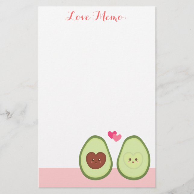 Schattig Avocado-koppel verliefd, mijn andere helf (Voorkant)