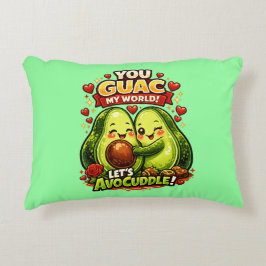 Schattig Avocado Valentijnsdag Liefdesontwerp, kaw Accent Kussen