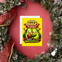 Schattig Avocado Valentijnsdag Liefdesontwerp, kaw Folie Uitnodiging