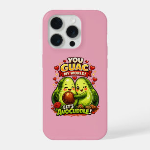 Schattig Avocado Valentijnsdag Liefdesontwerp, kaw iPhone 15 Pro Case