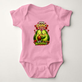 Schattig Avocado Valentijnsdag Liefdesontwerp, kaw Romper