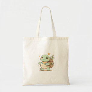 Schattig Avontuur Schildpad Reiziger Kawaii Ontwer Tote Bag