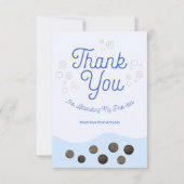 Schattig Axolotl Blue Boba Tea Parelthee Kinder Bedankkaart (Voorkant)