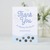 Schattig Axolotl Blue Boba Tea Parelthee Kinder Bedankkaart (Staand voorkant)