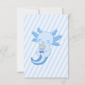Schattig Axolotl Blue Boba Tea Parelthee Kinder Bedankkaart (Achterkant)