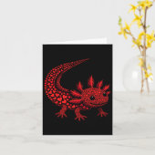 Schattig Axolotl Hart Kinderen Mannen Vrouwen Vale Kaart (Gele Bloem)