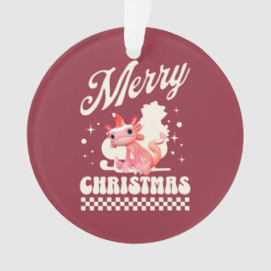 Schattig Axolotl Kerstmis Gefeliciteerd met Kerstm Ornament