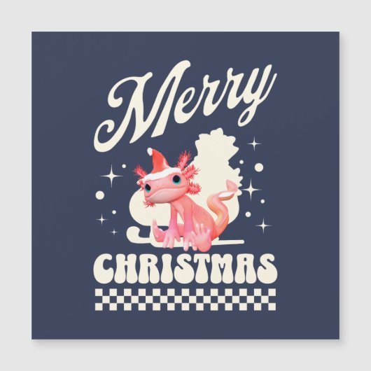 Schattig Axolotl Kerstmis Prettig Kerstfeest (Voorkant)