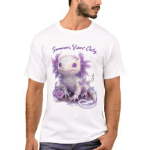 Schattig Axolotl-teken met zomertekstontwerp