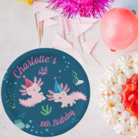 Schattig Axolotl verjaardagsfeestje