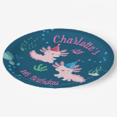 Schattig Axolotl verjaardagsfeestje Papieren Bordje (Gekanteld)