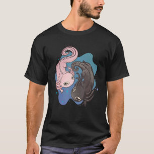 Schattig Axolotl Yin Yang Reptiel T-shirt