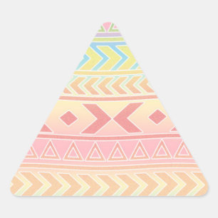 Schattig Azteeks Geïnspireerd Patroon in Pastelkle Sticker