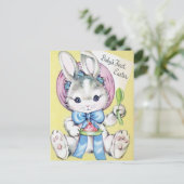 Schattig Babie's eerste paaskonijn Briefkaart (Staand voorkant)