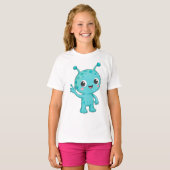 Schattig Baby Alien Ruimtemonster T-shirt (Voorkant volledig)