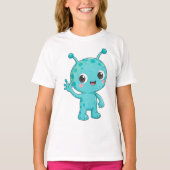 Schattig Baby Alien Ruimtemonster T-shirt (Voorkant)