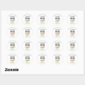 Schattig Baby Baby shower Bedankt Classi Ronde Sticker (Vel)