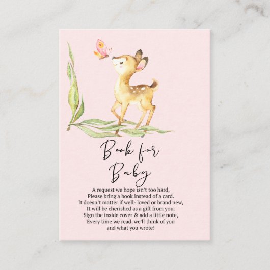 Schattig Baby Baby shower Book for Baby Informatiekaartje (Voorkant)