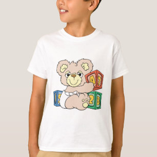 Schattig Baby Beer en Blocks T-shirt