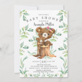 Schattig Baby Beer en mam Baby shower Uitnodiging (Voorkant)