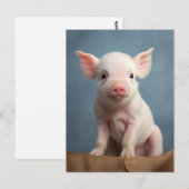 Schattig Baby biggetje - Grappige boerderijdieren Briefkaart (Voorkant / Achterkant)