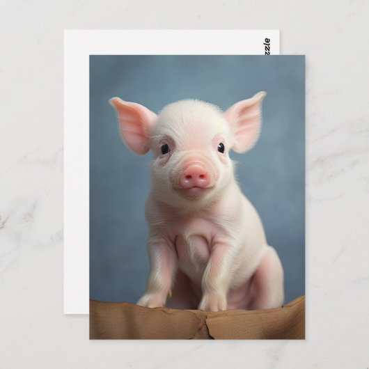 Schattig Baby biggetje - Grappige boerderijdieren Briefkaart (Voorkant / Achterkant)