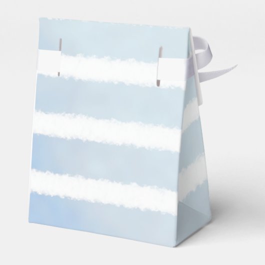 Schattig baby blauw walvis gestreept Baby shower Bedankdoosjes (Achterkant)