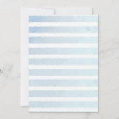 Schattig baby blauw walvis gestreept Baby shower Kaart (Achterkant)