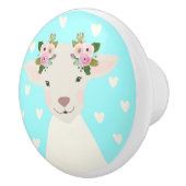 Schattig Baby Boho Chic Lamb Keramische Knop (Rechts)