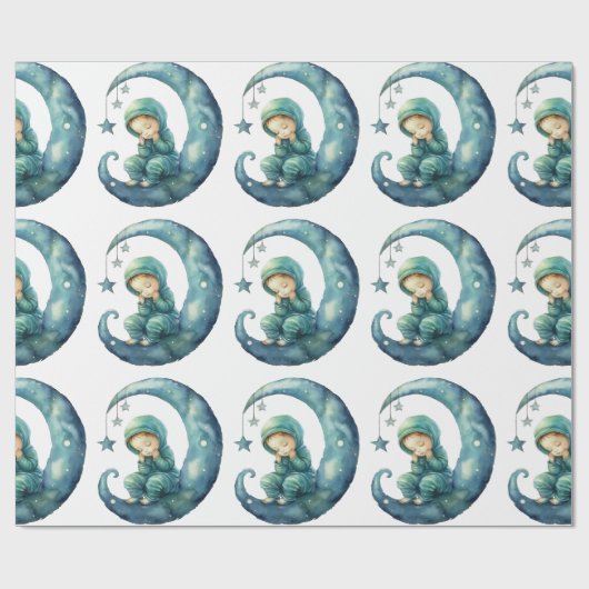 Schattig baby boy inpakpapier (Vlak)