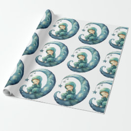 Schattig baby boy inpakpapier