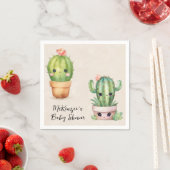 Schattig Baby Cactus Succulent Baby shower Servet (Insitu)
