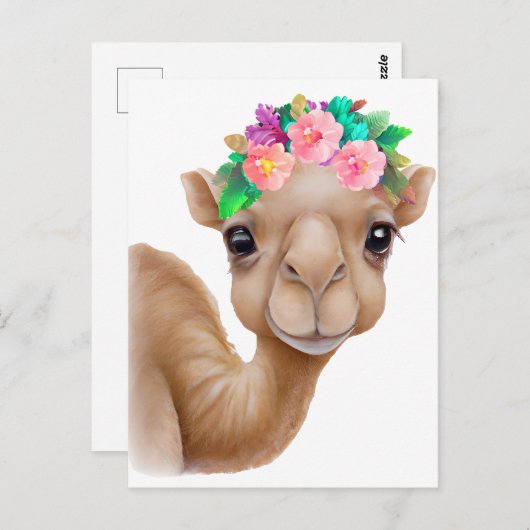 Schattig Baby Camel Briefkaart (Voorkant / Achterkant)