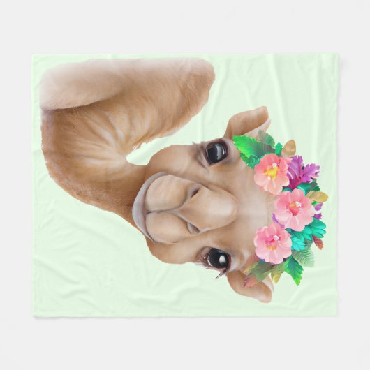 Schattig Baby Camel Fleece Deken (Voorkant (Horizontaal))