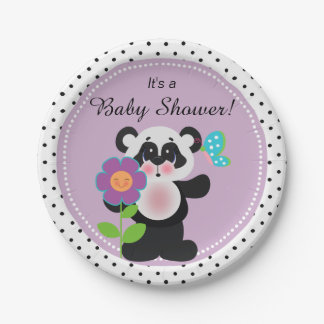 Schattig Baby Custom Panda-Beer Papieren Bordje
