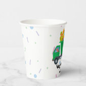 Schattig baby dinosaurus eierafval vrachtwagen Ver Papieren Bekers (Rechts)