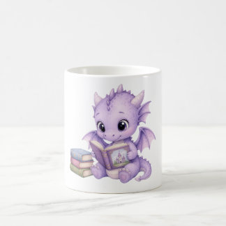 Schattig Baby Draak Boek Liefhebber Waterverf Nurs Koffiemok