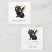 Schattig Baby Dragon Square Visitekaartje (Voorkant / Achterkant)