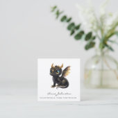 Schattig Baby Dragon Square Visitekaartje (Staand voorkant)