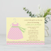 Schattig Baby dress-Baby shower Kaart (Staand voorkant)