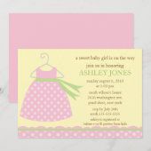 Schattig Baby dress-Baby shower Kaart (Voorkant / Achterkant)