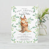 Schattig Baby eekhoorn en Baby shower van mama Kaart (Staand voorkant)