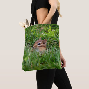 Schattig baby eekhoorn in het wild dier tote bag