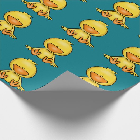 schattig baby eend baby shower cadeaupapier (Hoek)