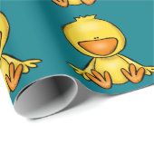 schattig baby eend baby shower cadeaupapier (Rol Hoek)