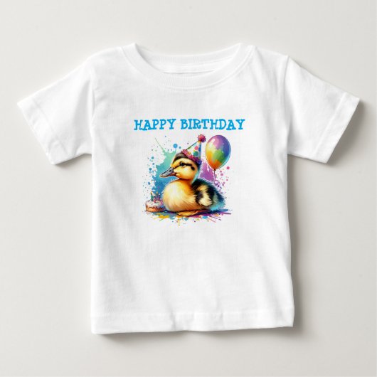 schattig baby eend verjaardag shirt (Voorkant)