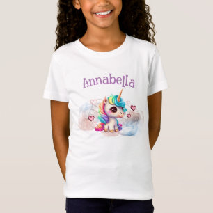 Schattig Baby Eenhoorn en Hartjes T-shirt