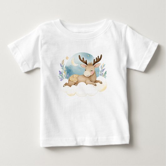 Schattig baby eland op de maan – (Voorkant)