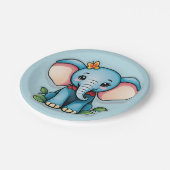 Schattig Baby Elephant Blue Papieren Bordje (Gekanteld)
