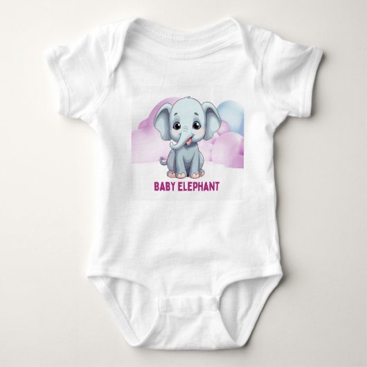 Schattig baby Elephant kinder T-shirt (Voorkant)